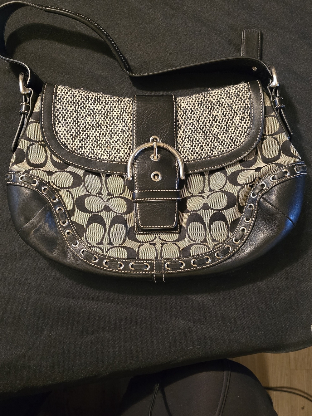 Coach Soho Signature Flap Hobo Bag